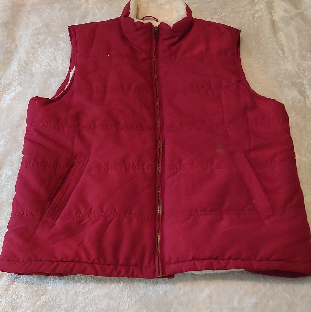 Weatherproof Vintage Red Jacket with Sherpa Lining